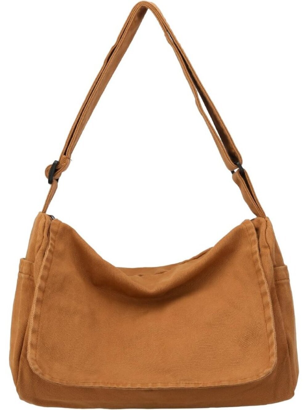 Women's A-brown Zipper Casual Sling Aesthetic Crossbody Shoulder Bag